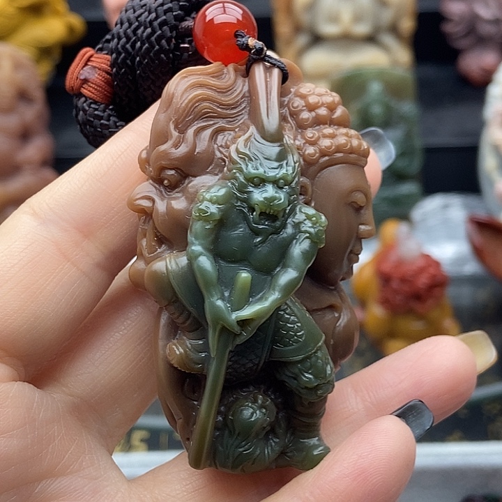 石英质玉未镶嵌吊坠(不含链)