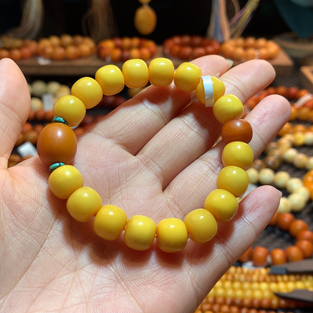 蜜蜡未镶嵌手串蜜蜡手串