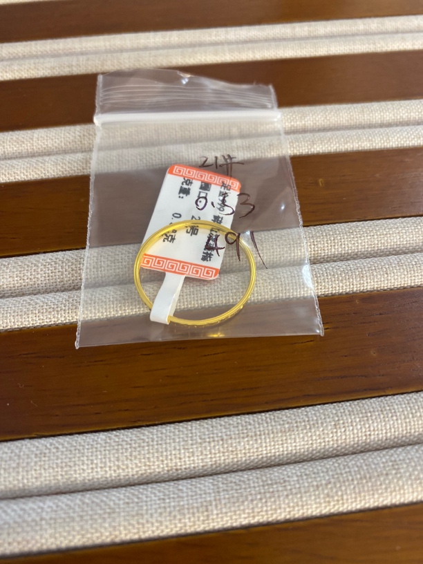 克重0.53 21号 碎冰冰戒指 足金999