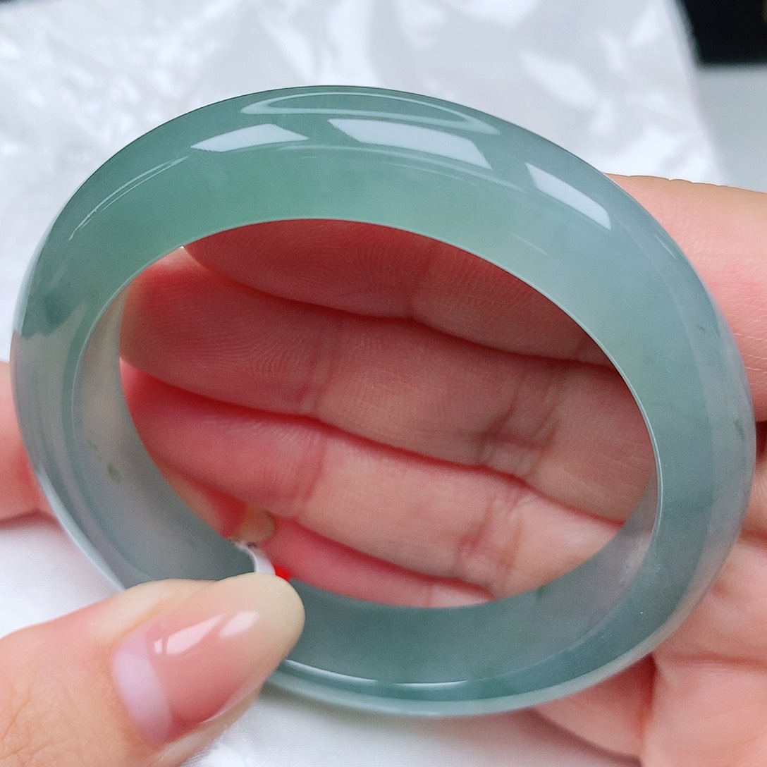 未镶嵌手镯翡翠15冰胶深蓝果冻胶