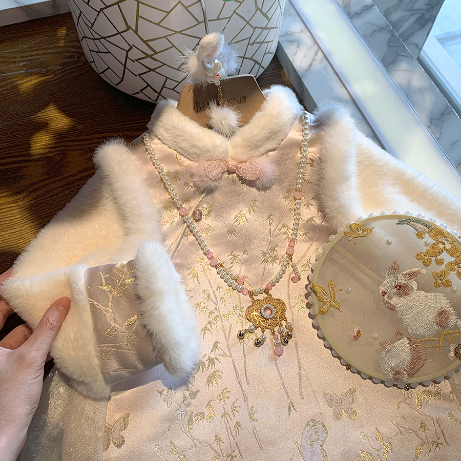 【现货】女童拜年服2025新款周岁礼服女宝宝过年公主裙洋气连衣裙