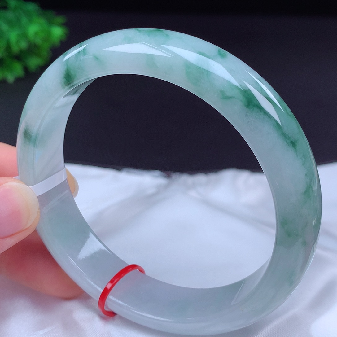 翡翠未镶嵌手镯63圈口431202