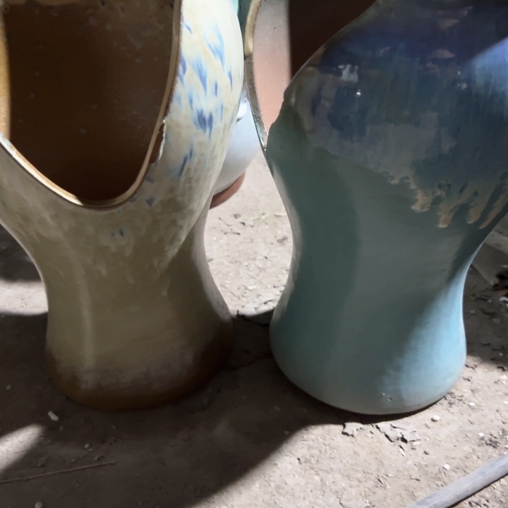 红陶瑕疵15-27两个