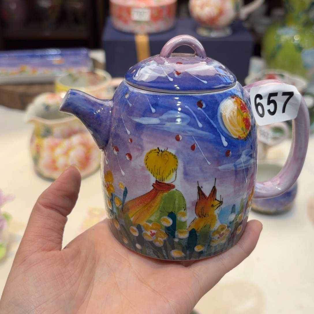 景德镇手绘高温釉下彩陶瓷茶具