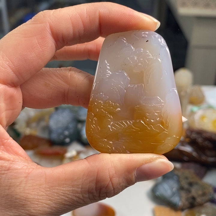 玛瑙/玉髓吊坠(不含链)未镶嵌