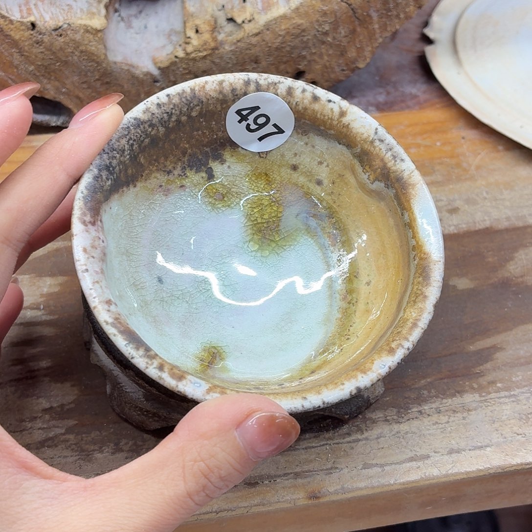 陶园柴烧，精品高货497瑕鼓包2