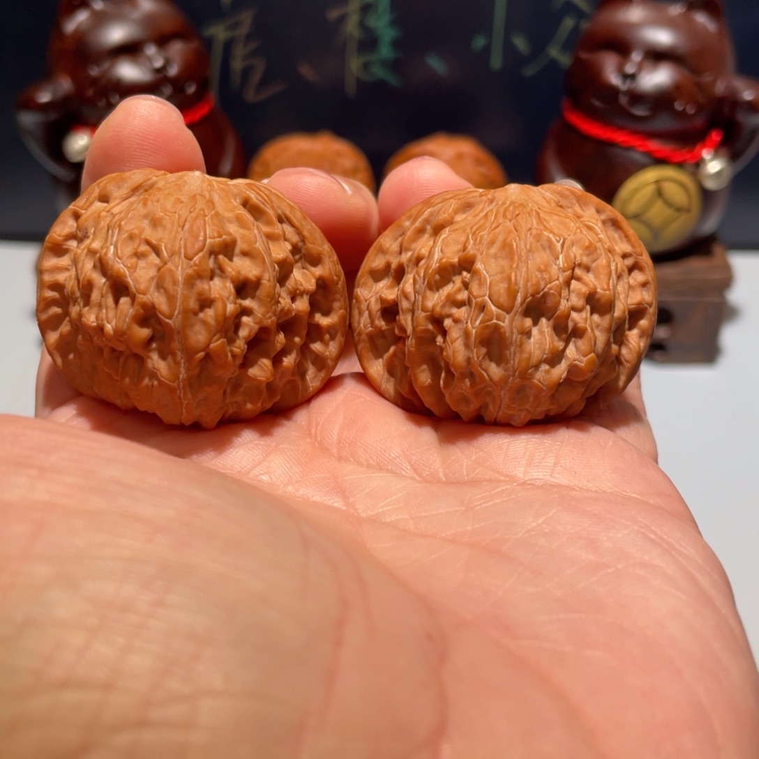 文玩核桃把件磨盘42.5全品