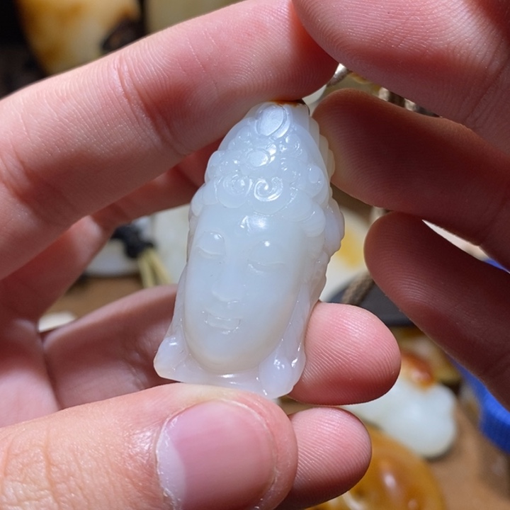 和田玉颈饰未镶嵌纯***喝