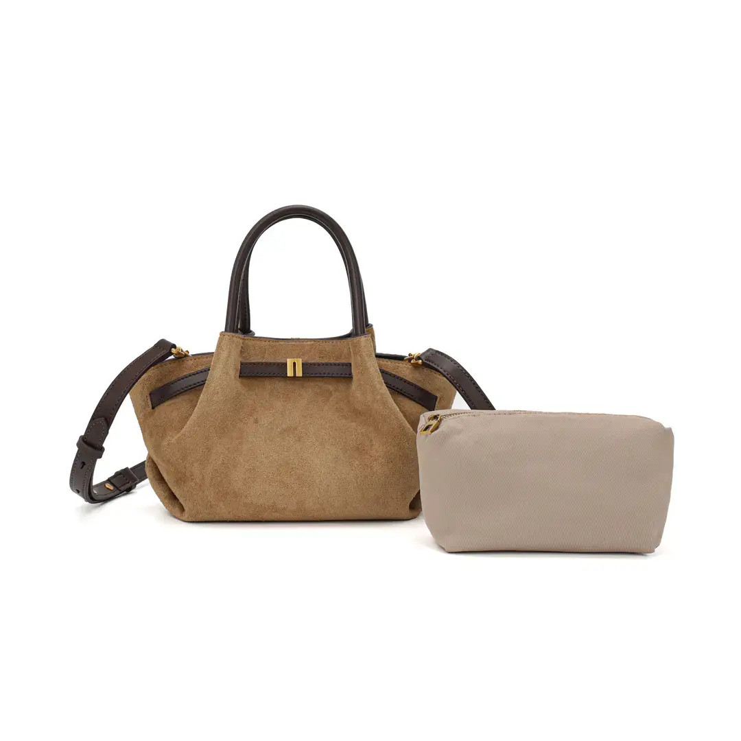 单根手提包经典饺子包棕色枕头包5728