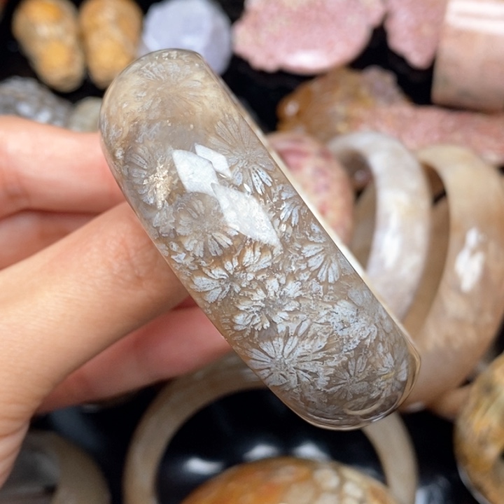 硅化珊瑚（珊瑚玉）手镯未镶嵌54