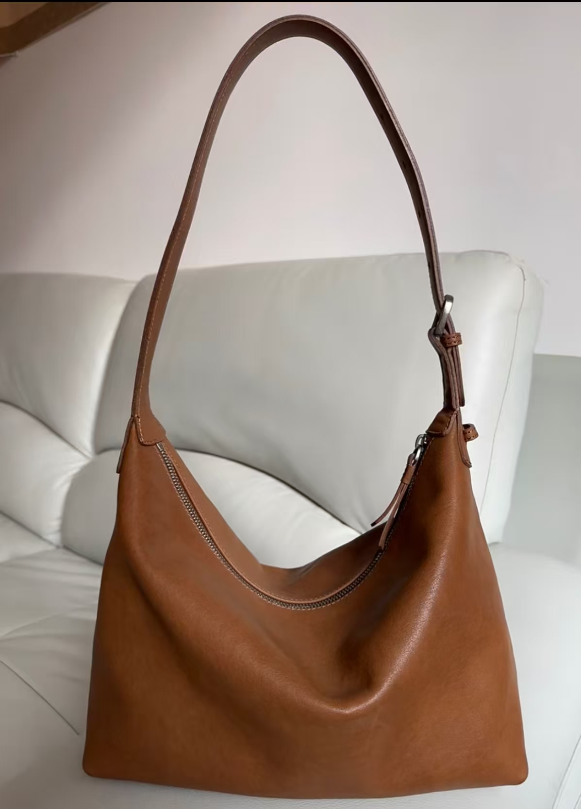 女大容量上班族包包拉链车缝线单肩都市简约单肩包