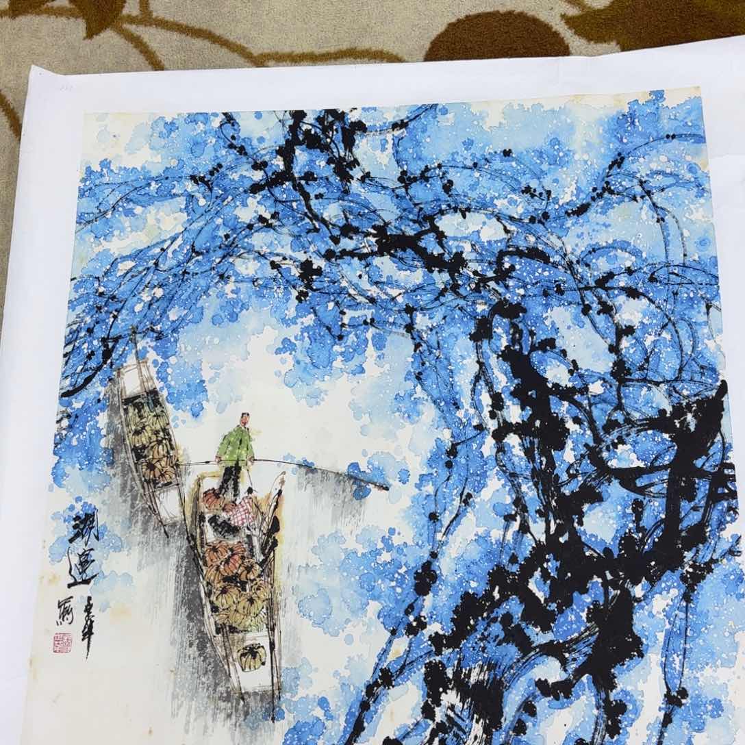 国画蔚***版杨世华斗方李欣主播