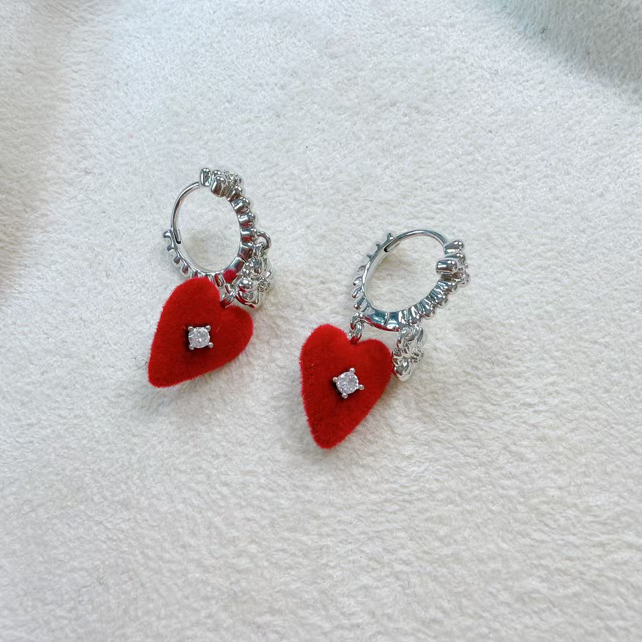 铜合金绒毛耳饰 【AG•饰品】耳环AG02395