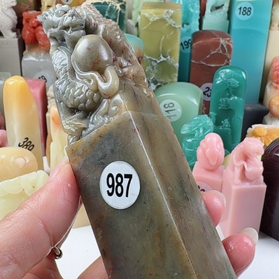 青田石印石人***天印石章料……