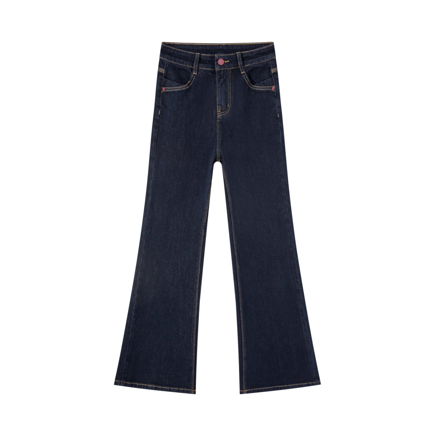 2025秋冬季上新-丹宁蓝微喇牛仔裤女新款爆款深蓝色喇叭裤子80028