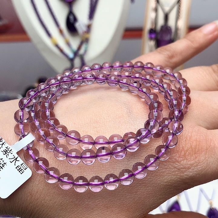 紫晶多圈手串未镶嵌
