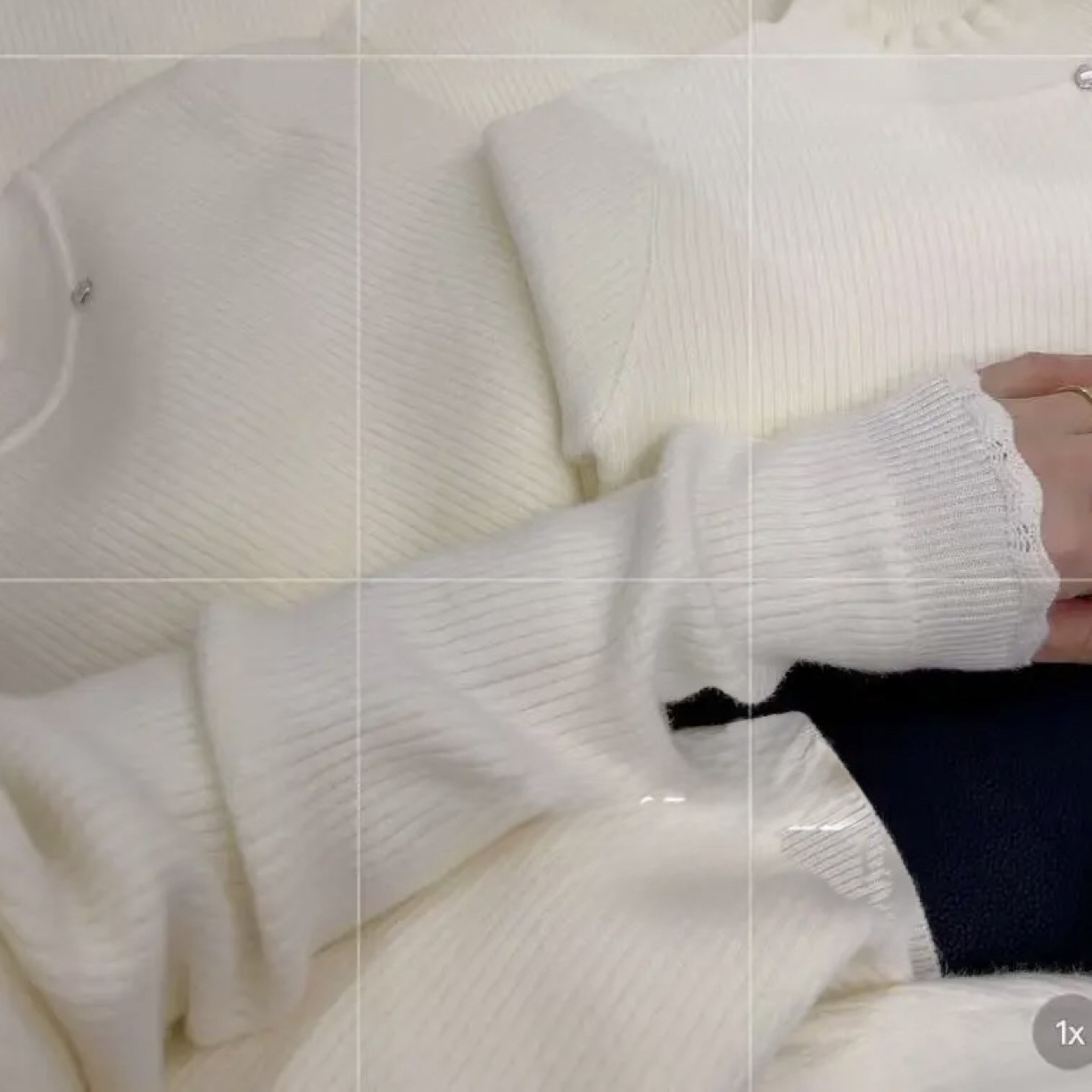 &苏珊&新款加绒柔软毛衣打底米白色9958