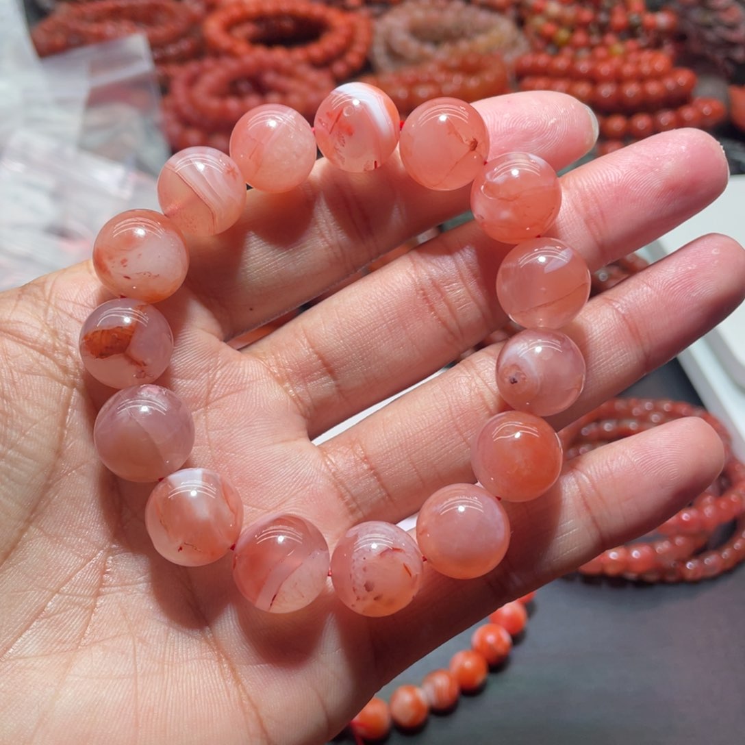 南红玛瑙手链未镶嵌