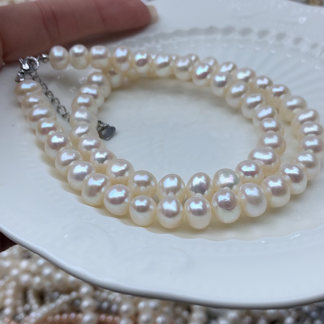 淡水珍珠8-9未镶嵌a34项链