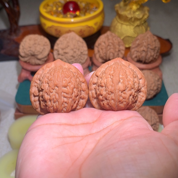 文玩核桃把件鹤七步沟公子帽