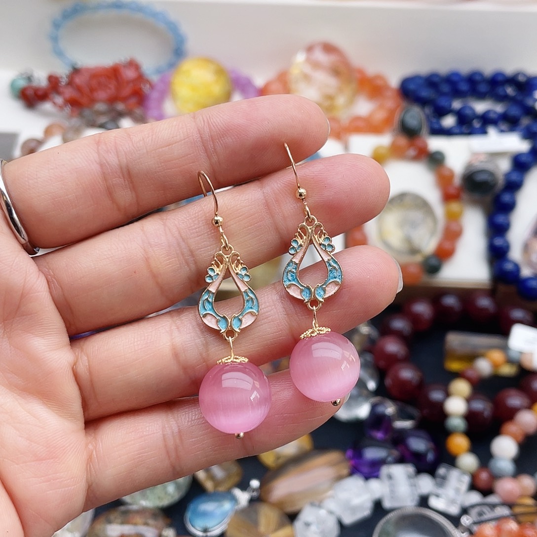 烟晶戒指银S925镶嵌