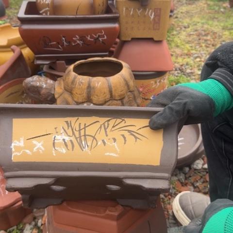 红陶紫砂花盆盆景盆栽瑕疵