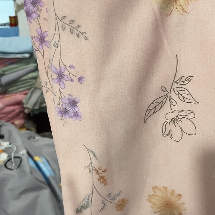 莫代尔纤维长绒棉粉色小碎花5米