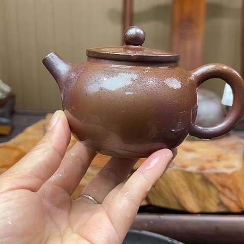 戬谷龙窑坭兴陶柴烧茶壶