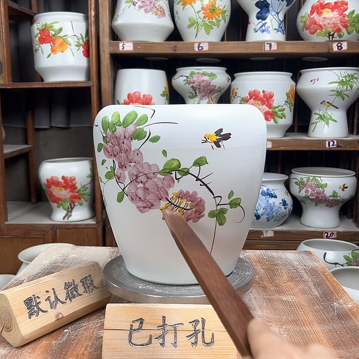 摆件苹果紫藤款新款陶瓷陶瓷