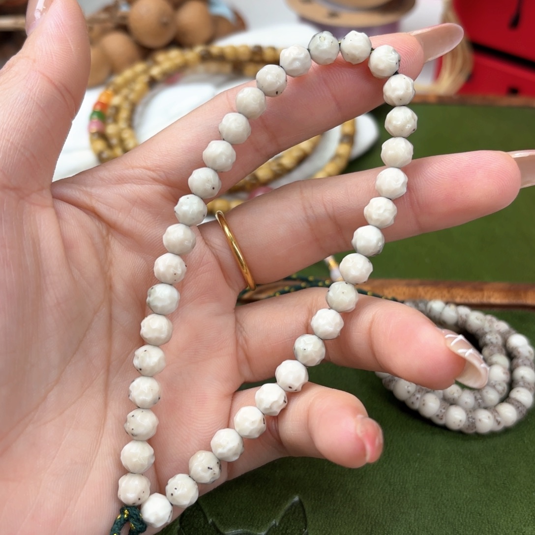 手串星月菩提6.5无相手持❗️大留白石玉料❗️