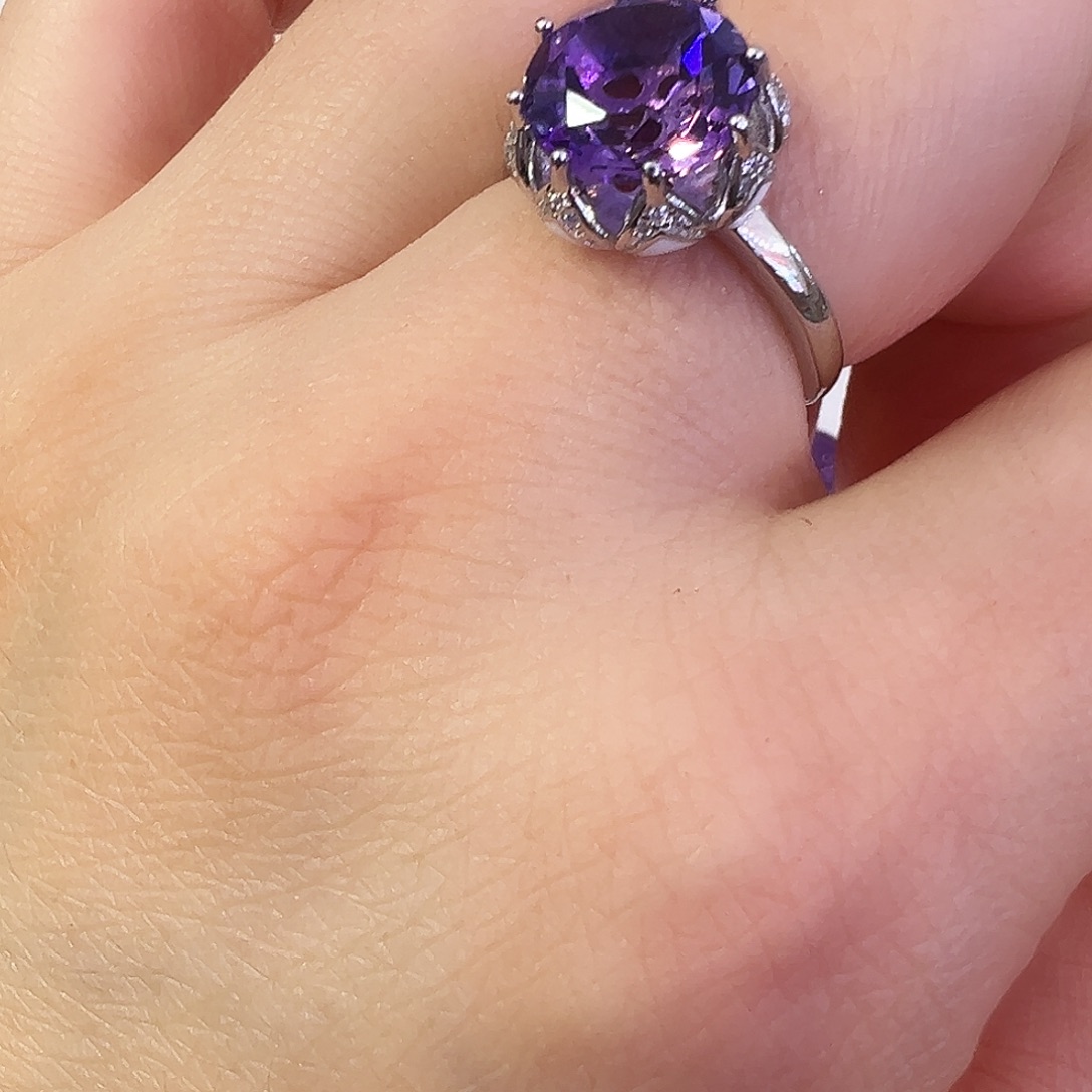 趙***你水晶银S925镶嵌戒指拍两单