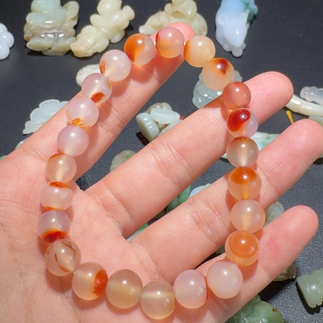 晨***玛瑙/玉髓颈饰未镶嵌