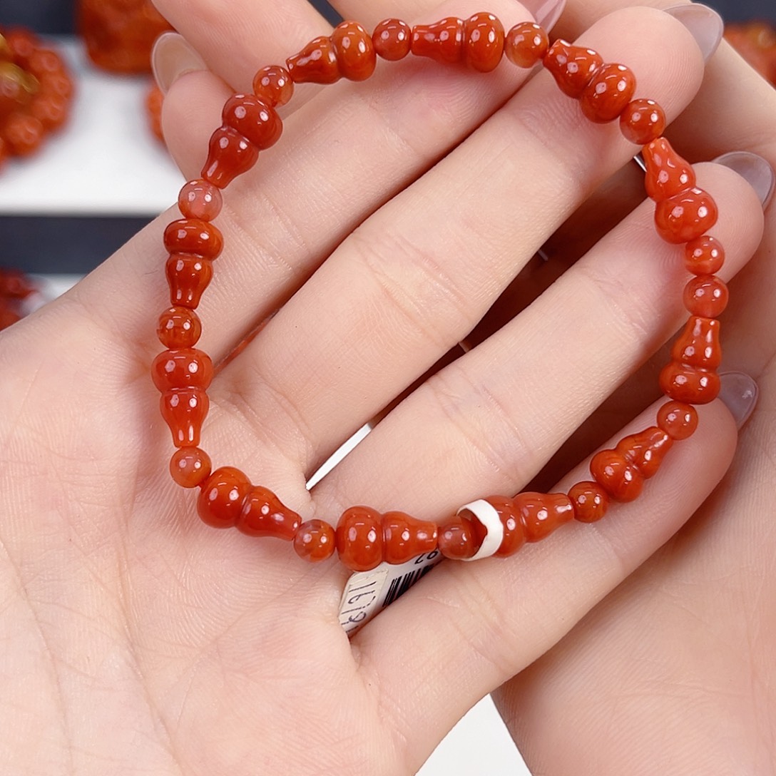 南红玛瑙未镶嵌瓦西diy葫芦手串
