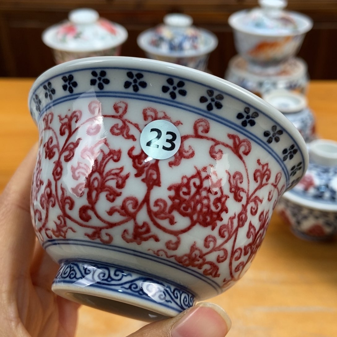 手绘现代茶具非古董