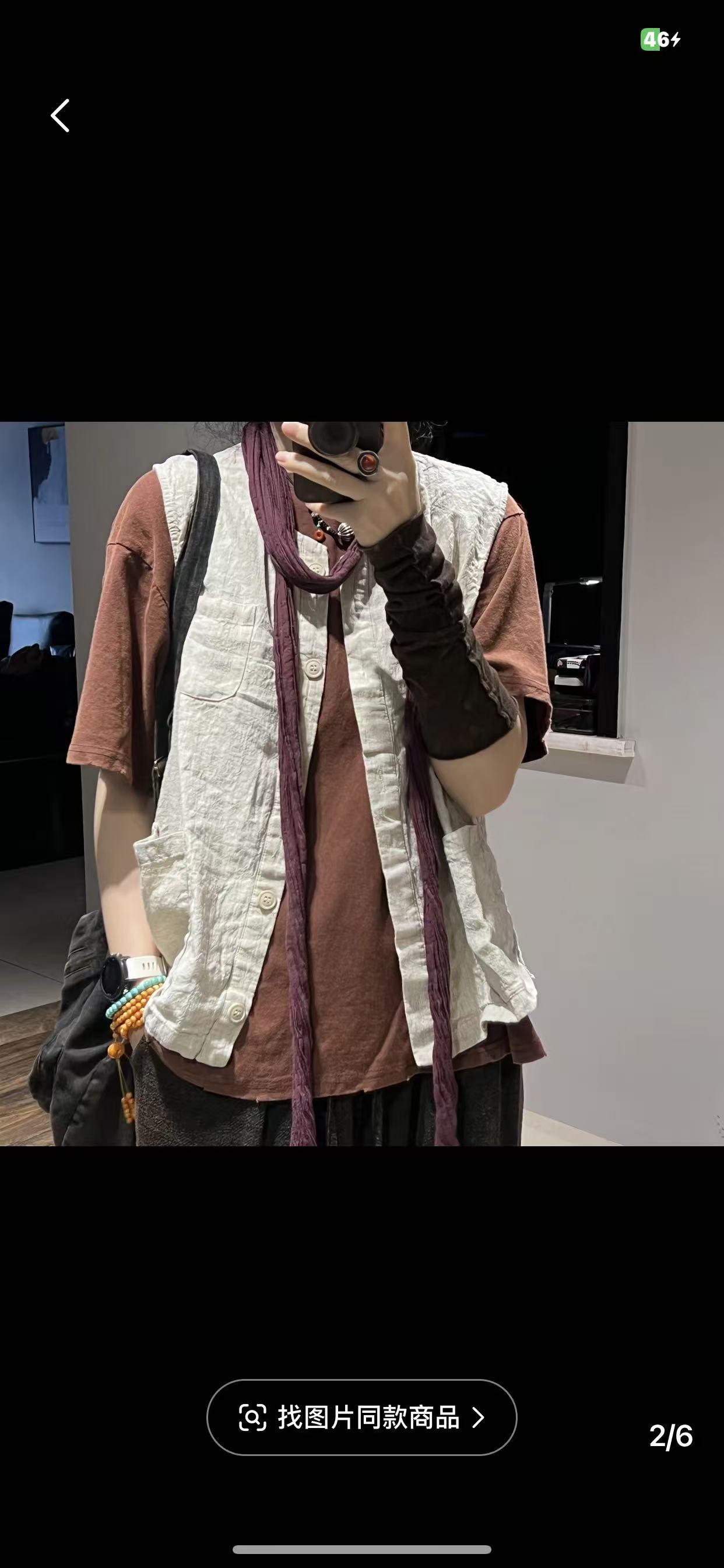 [麻简】韩版时尚简约雨露亚麻纯色圆领马甲宽松百搭复古文艺气质