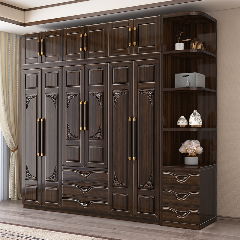 实木衣柜主卧必备家具简易大容量收纳挂衣卧室柜子现代家用衣柜子