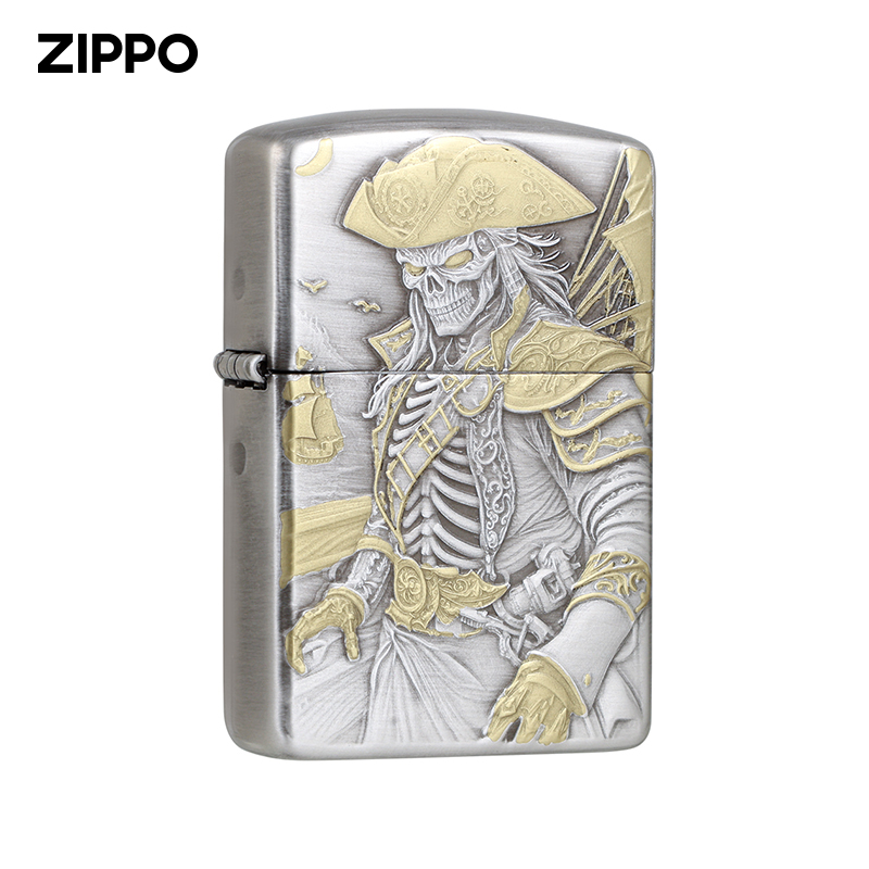 ZIPPO/之宝ZIPPO夜行者雕刻填漆男士双面立体盔甲机DY9910DK