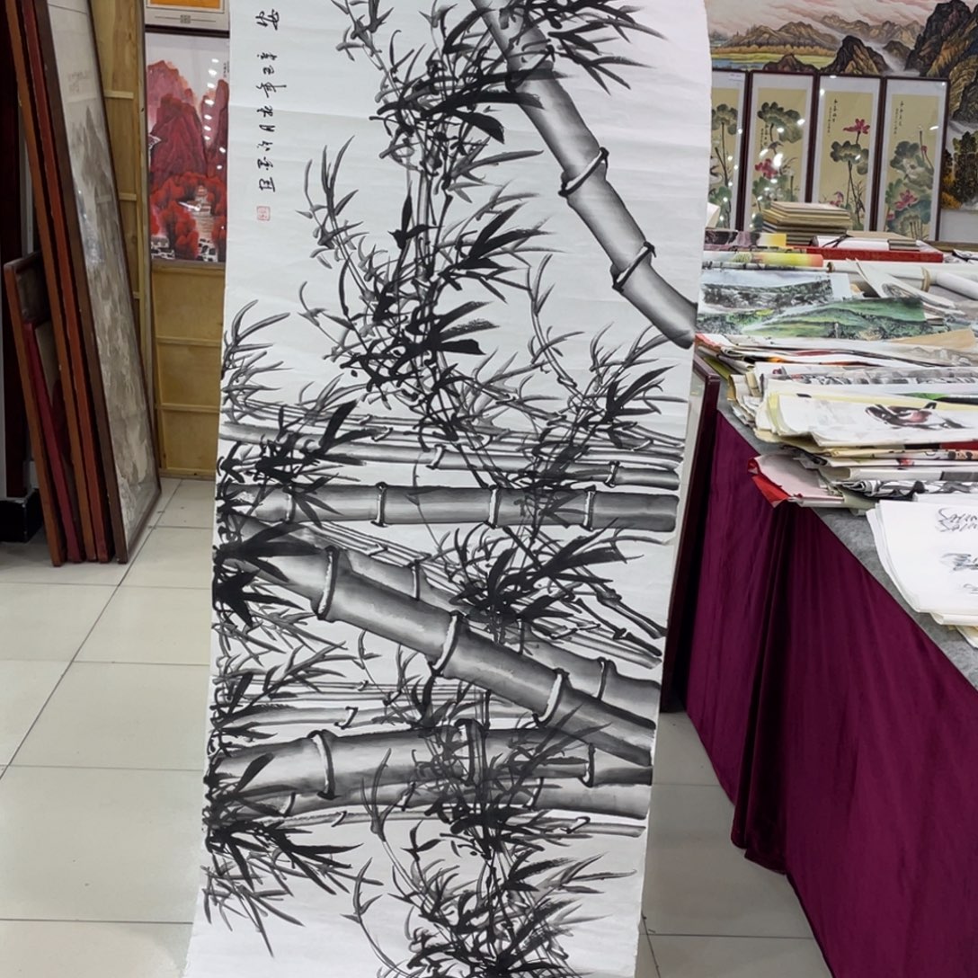 国画纯手绘的山水花鸟