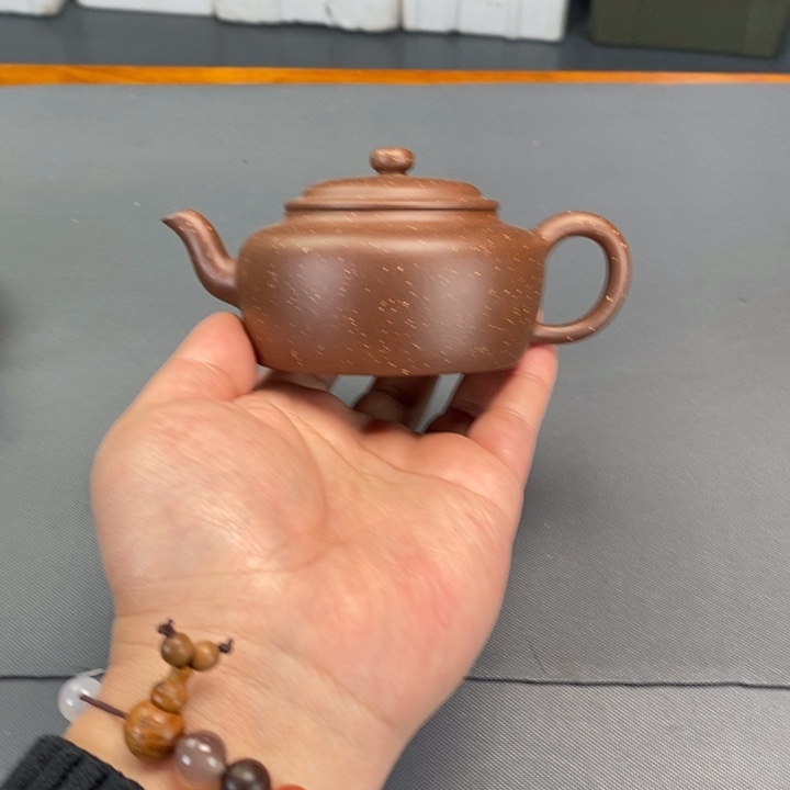 海***波紫砂茶壶全手景莲