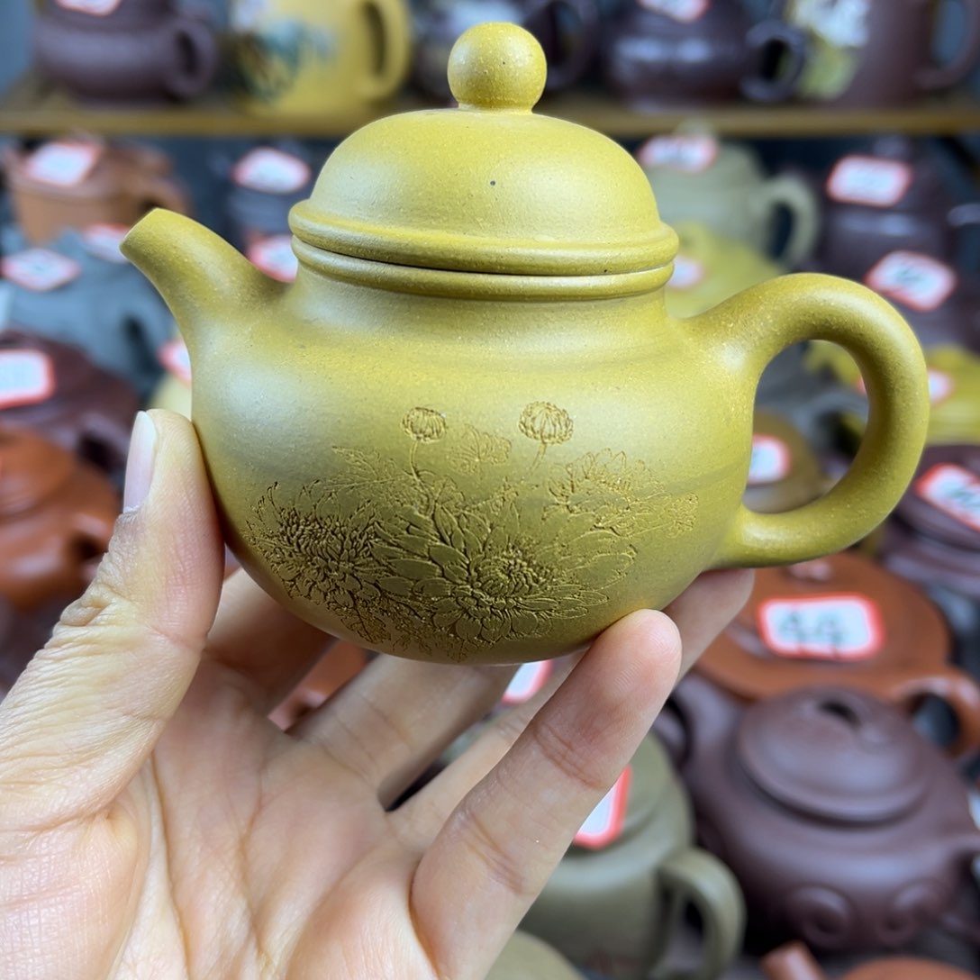 紫砂茶壶宜兴紫砂壶微瑕花泥