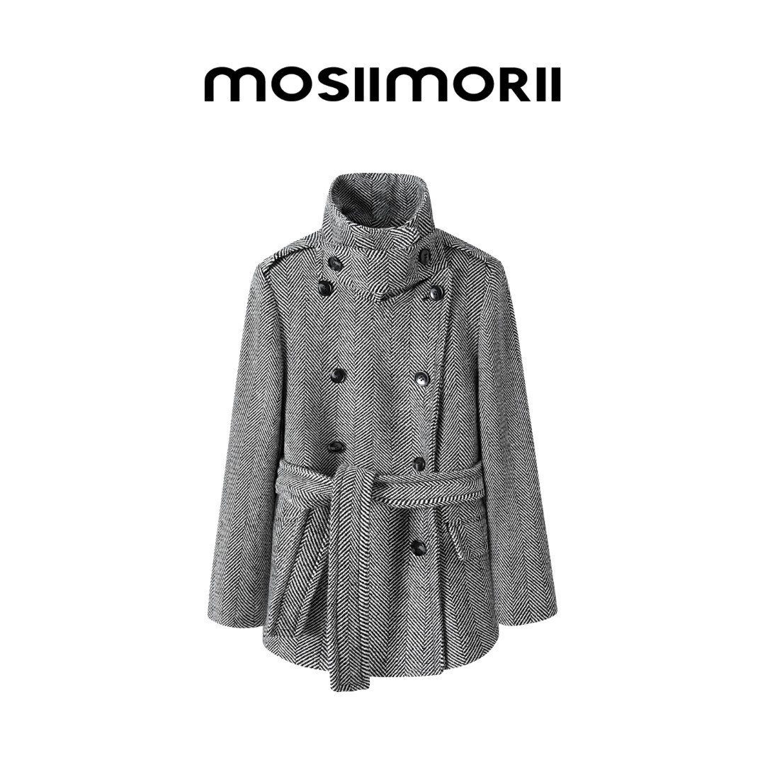 【银河骑士】气质轻奢时尚设计师休闲秋冬潮流中长款百搭毛呢大衣