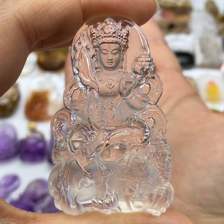 水晶颈饰未镶嵌水**蓝定制