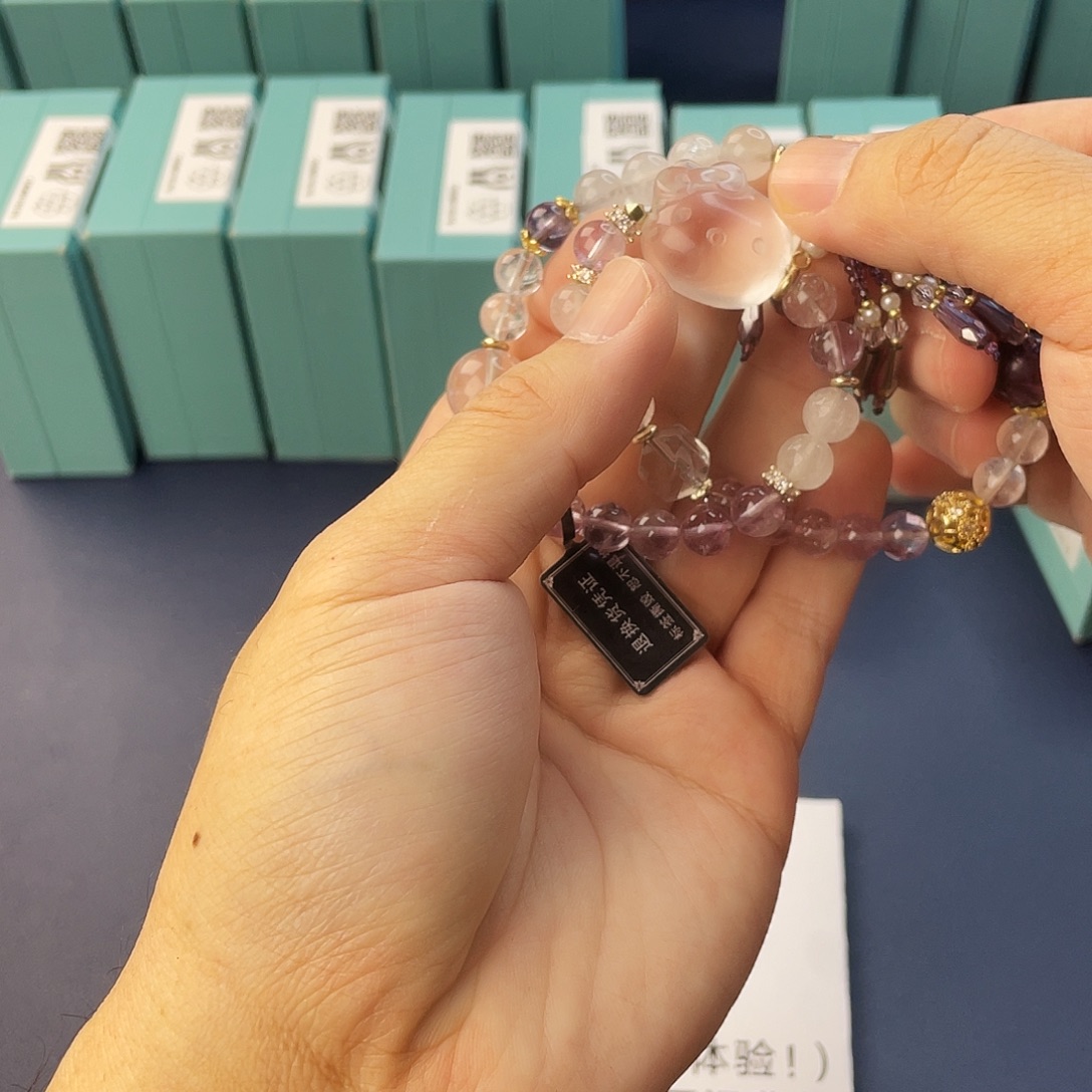 水晶银S925镶嵌手链