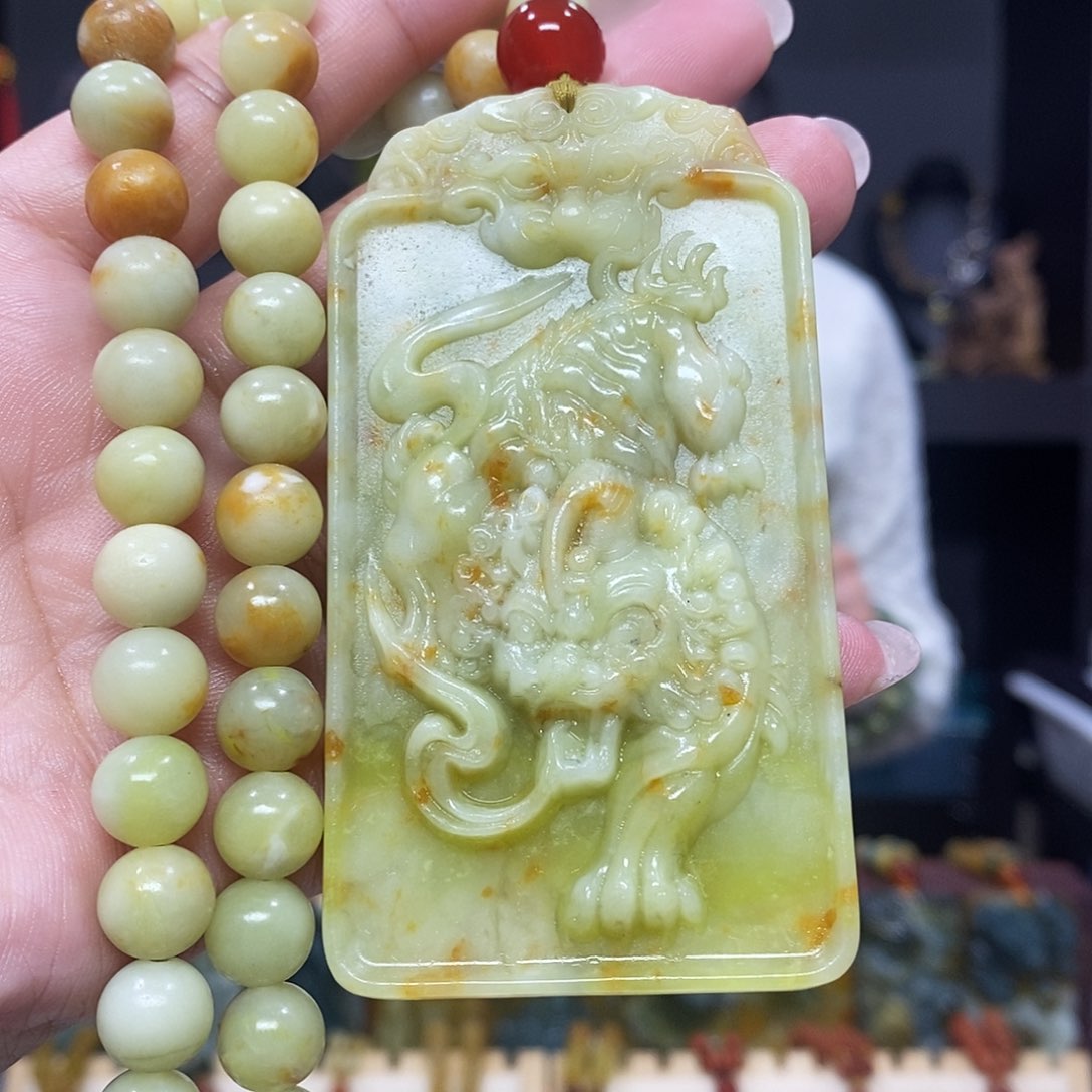 未镶嵌岫玉挂件吊坠项链