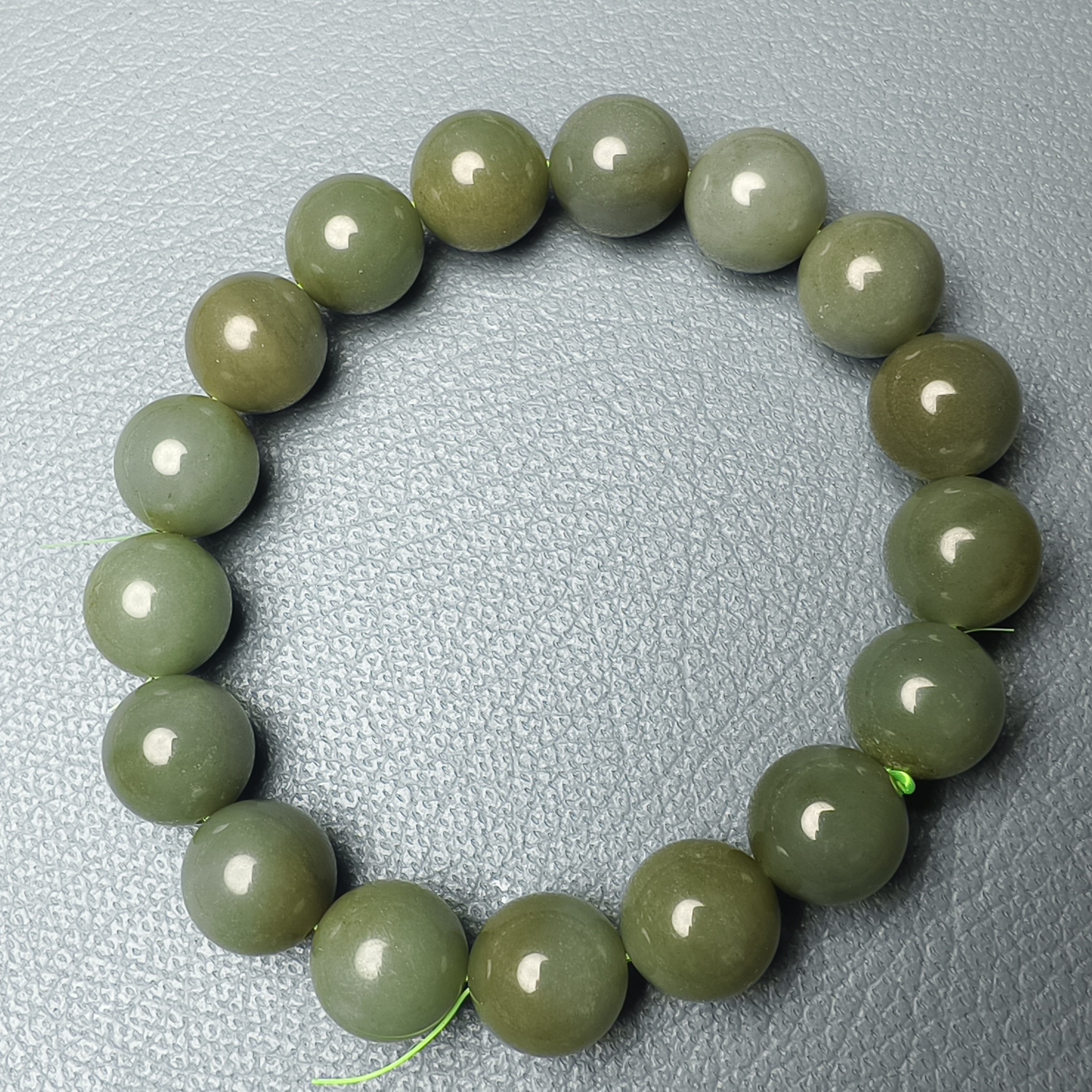 和田玉切莫蓝  带糖12mm多样性发货 拍一发一