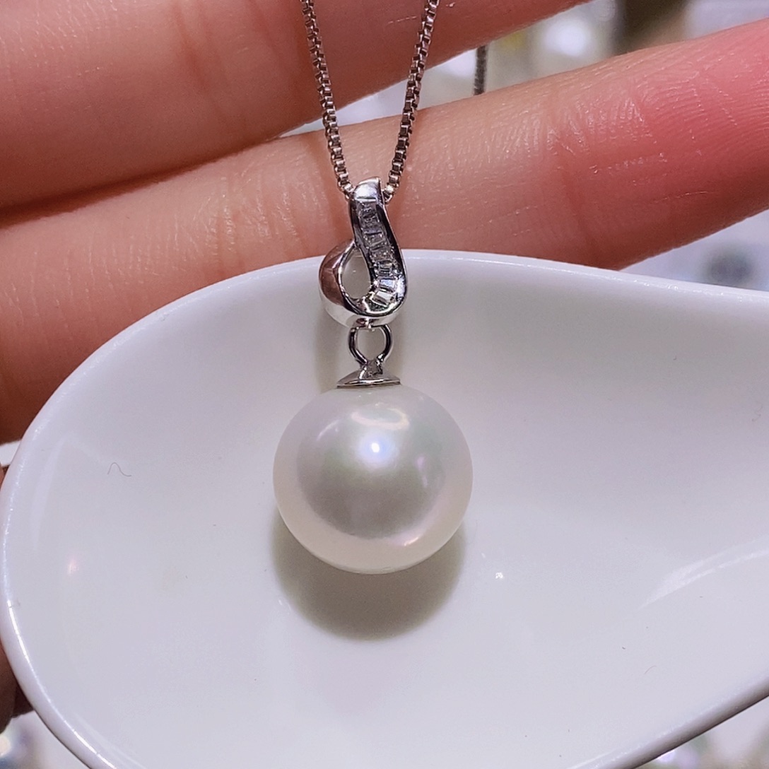 淡水珍珠颈饰银S925镶嵌