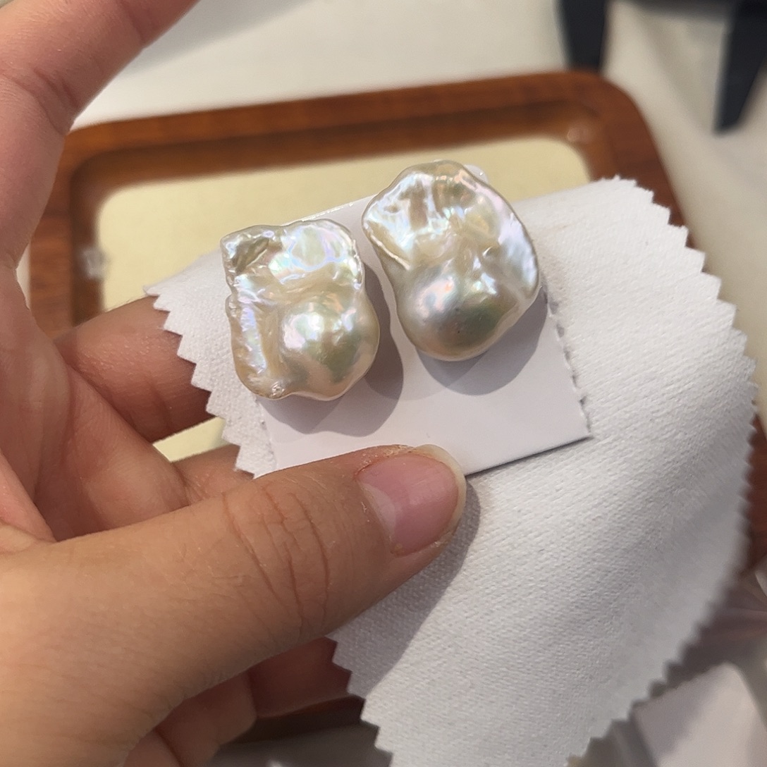 耳饰淡水珍珠银S925镶嵌