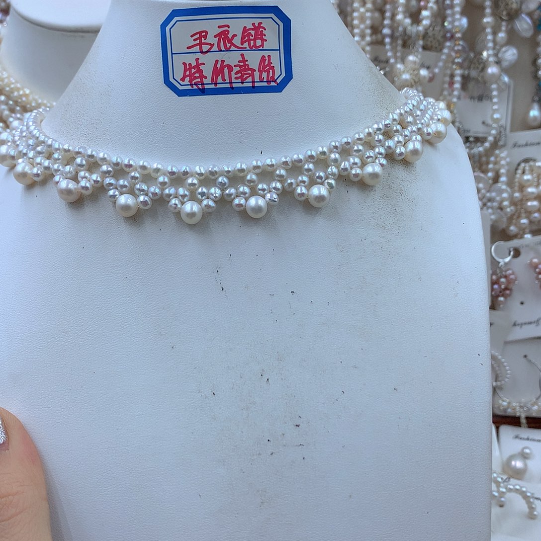 糖***咪耳饰淡水珍珠银S925镶嵌