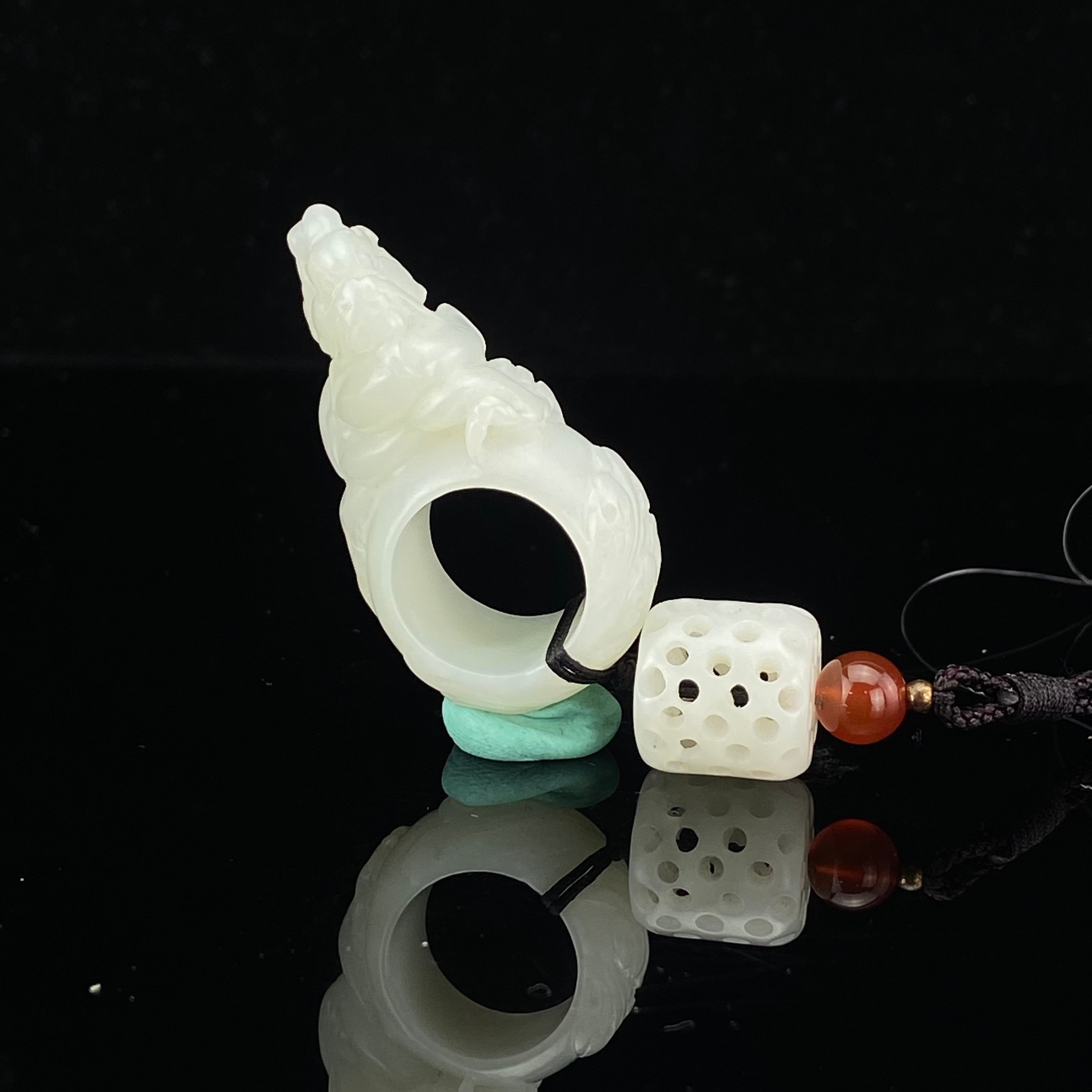 和田玉 瑞兽扳指 /朵云轩 YDQ1034HC