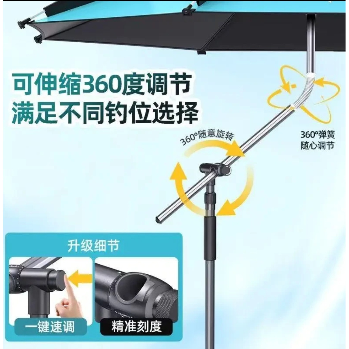 万向调节钓鱼伞晴雨两用加厚棱形户外遮阳防晒防雨 钓鱼伞 遮阳伞